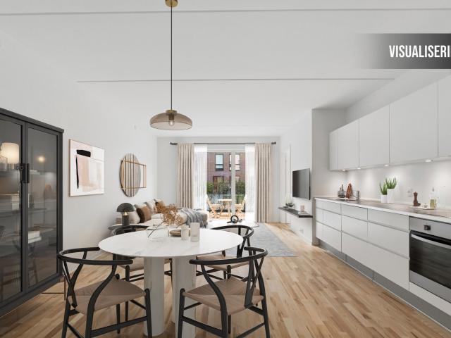 Lys 3 værelses lejlighed med stor terrasse i Valby