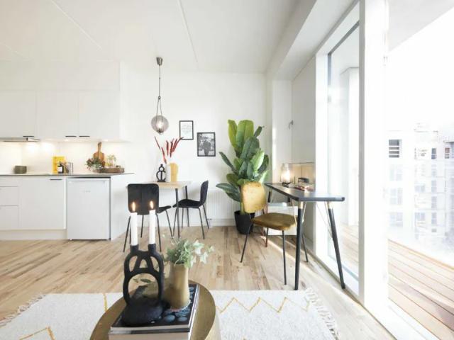 Lys 1 værelses lejlighed i nyt boligområde, 32 m²