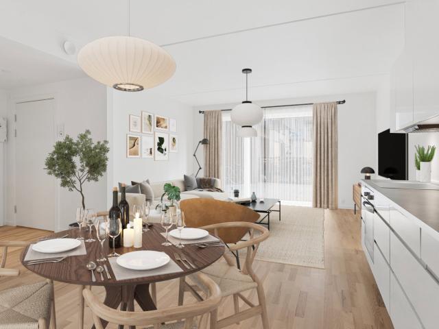Lys 2 værelses lejlighed på 5. sal i Valby