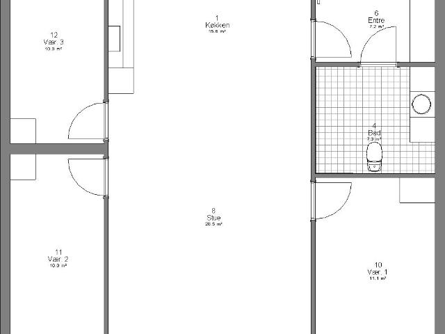Lys og rummelig familiebolig på 104 m²