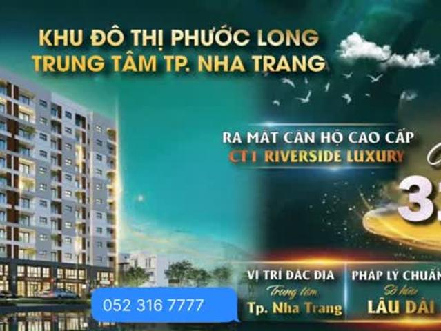 Mở bán căn hộ cao cấp CT1 Riverside Luxury sở hữu lâu dài tại Nha Trang