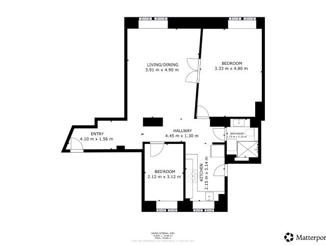 Møbleret 3 værelses på Torvegade, 91 m²