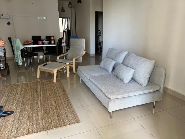M condo Larkin 3bilik fully near CIQ woodland