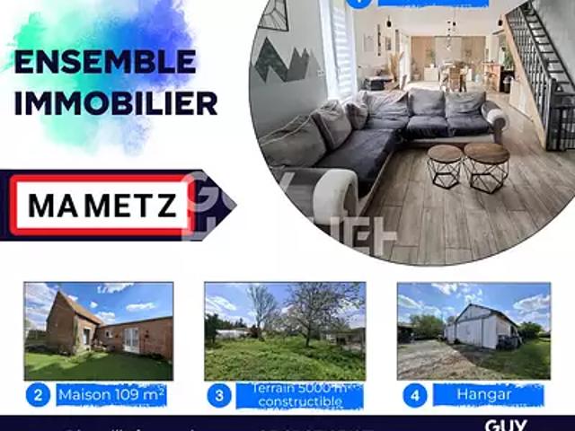 Mametz 62120 Achat / Vente maison 6 pièces t6 au dernier étage
