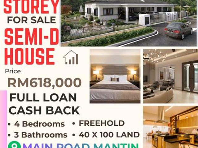 MANIN MAIN ROAD LEKAS HIGHWAY SEMID DOUBLE STOREY Full LOAN