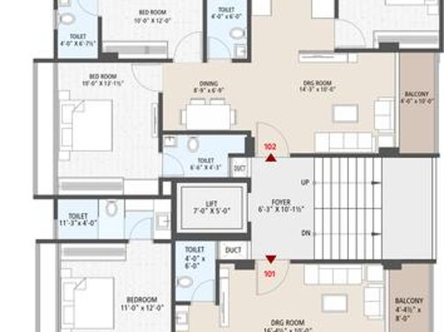 Maninagar 3 BHK Apartment For Sale Ahmedabad