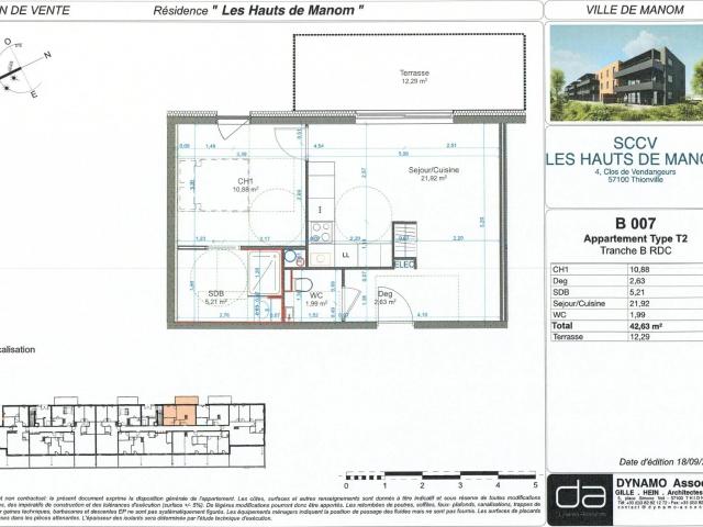 MANOM, Résidence les Haut de Manom, Appartement T2 au RDC, 1