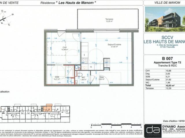 MANOM, Résidence les Haut de Manom, Appartement T2 au RDC, 1