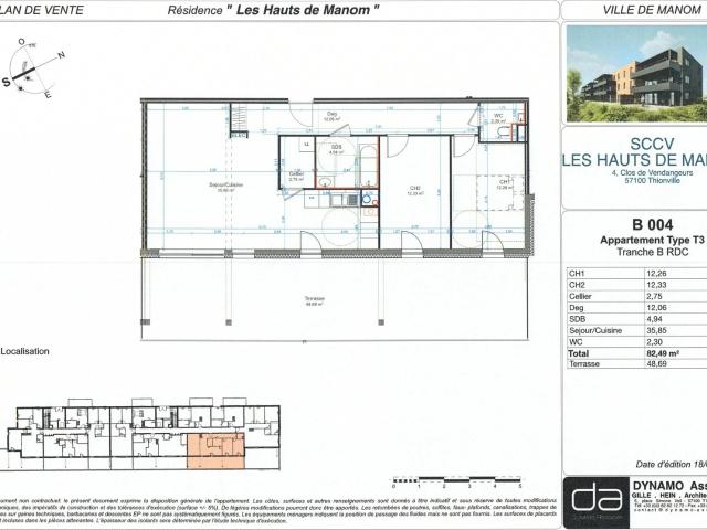 MANOM, Résidence les Haut de Manom, Appartement T3 au RDC, 3