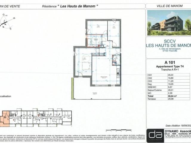 MANOM, Résidence les Haut de Manom, Appartement T4 au R+1, 3