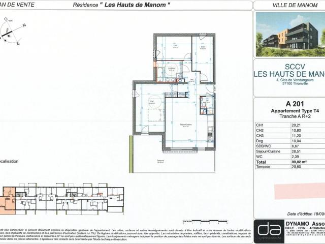 MANOM, Résidence les Haut de Manom, Appartement T4 au R+2, 3