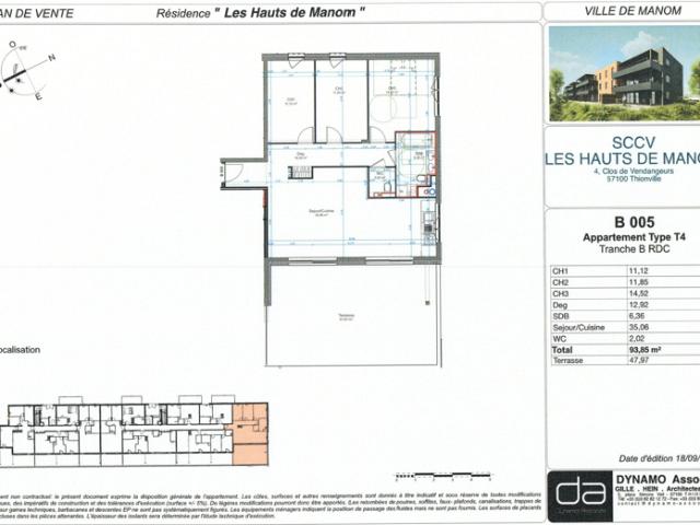 MANOM, Résidence les Haut de Manom, Appartement T4 au RDC, 4