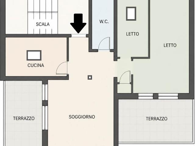 MANSARDA in VENDITA a RIVERGARO di 3 vani