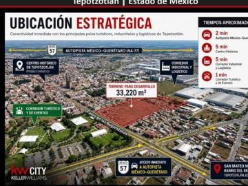Macrolote para Desarrolladores en Venta en Tepotzotlán | 3.3 Has Uso Mixto
