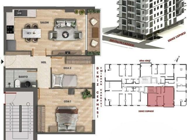MAESTRO LİLYUM EVLERİ Projesi 2+1 85m2 Balkonlu Satılık Daire