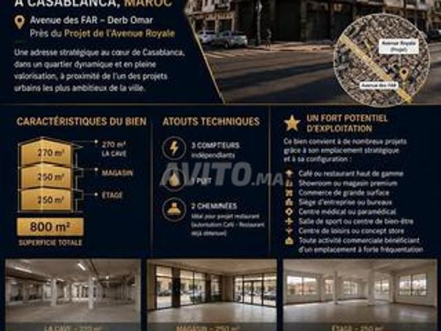 Magasin 800 m² Actif Commercial RARE de Prestige