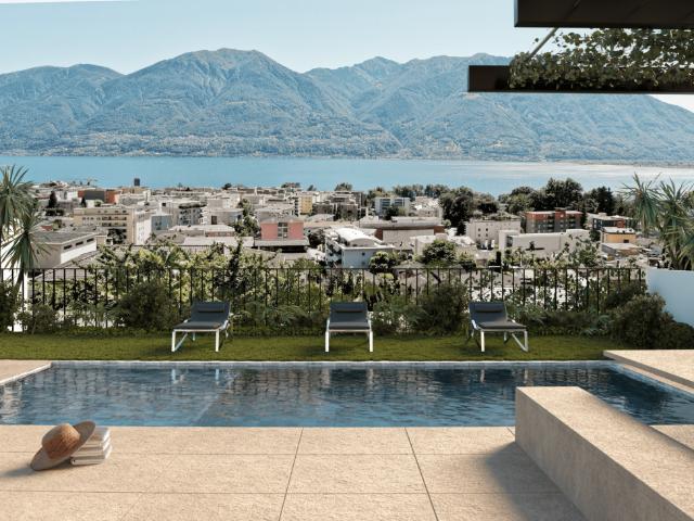 Magnifico 4.5 locali da sogno? No, pura realtà! Con vista lago, wellness e piscina