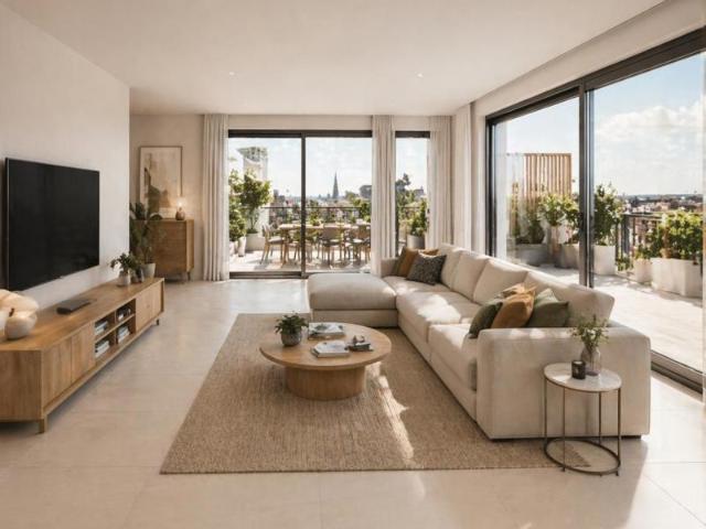 Magnifique Appartement T4 dernier étage élevé avec terrasse Bordeaux Sud