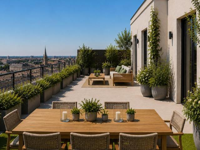 Magnifique Appartement T4 en dernier étage avec grande terrasse en plein coeur des chartrons