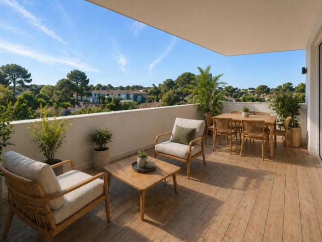 MAGNIFIQUE appartement T2 en DERNIER ETAGE avec TERRASSE en plein coeur de SANGUINET