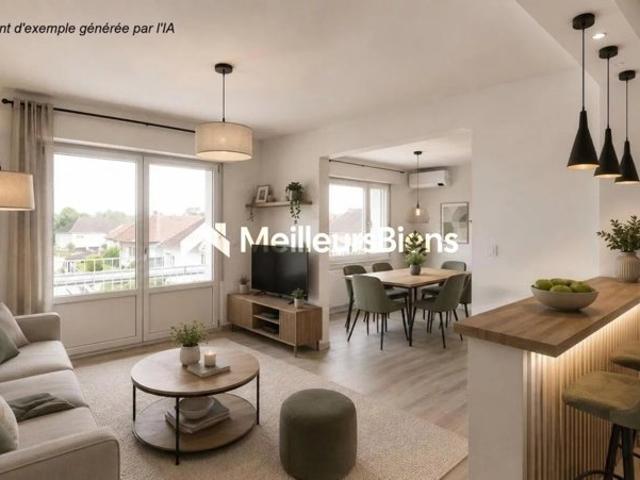 Magnifique appartement 3/4 pièces rénové avec 2 ou 3 chambres