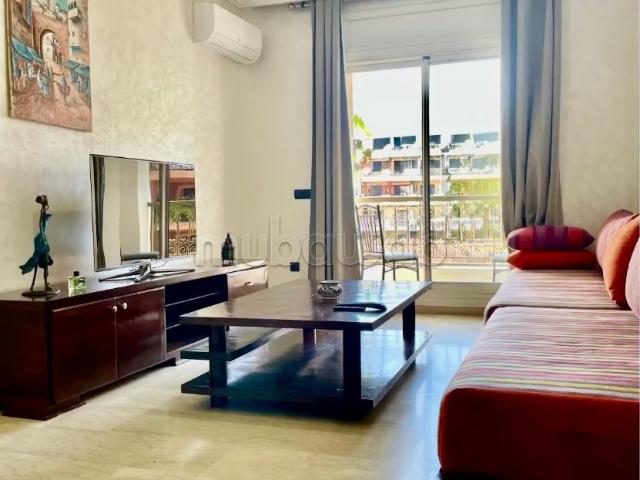 Magnifique Appartement 50 m² à vendre à Guéliz. 1 belle chambre. Meublé, résidence avec piscine