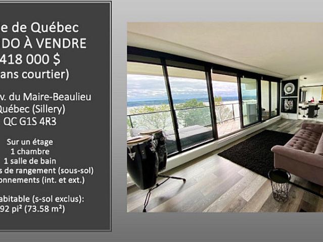 Magnifique Condo à Vendre à Québec