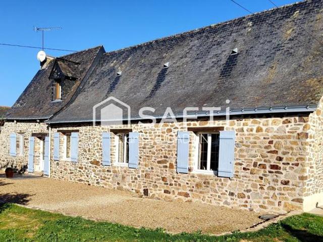 Magnifique propriété avec longère rénovée avec 3 chambres, piscine couverte, 16 hectares de terrain dont bois
