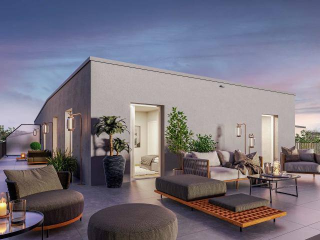 MAGNIFIQUE T4 EN ATTIQUE TERRASSE 30M2 A 2 PAS DU CENTRE ET 150M DU TRAM 4 pièces, 80 m²