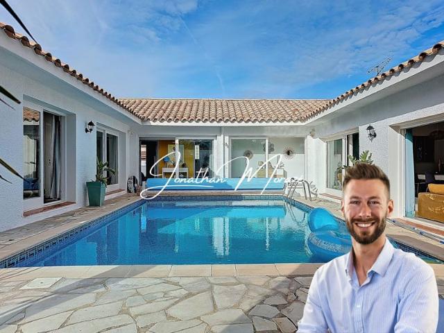 Magnifique Villa de Plain Pied avec Piscine Chauffée, Terrain de Pétanque et un Splendide Jardin à Saint Laurent de la Salanque