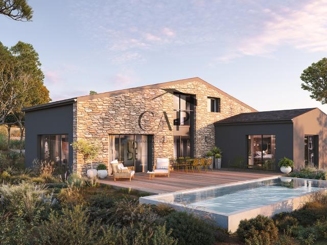 Magnifique villa type bergerie T6 de 168m2 avec piscine Résidence neuve BACCOSA Bonifacio en Corse du Sud