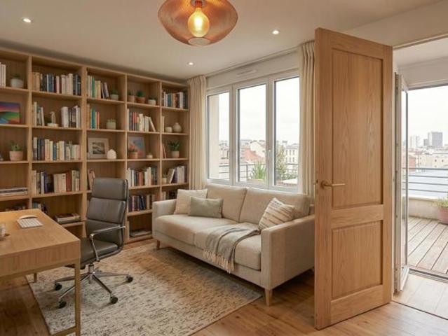 Magnifique 5 pièces Duplex traversant avec grande terrasse de 46m2 et parking