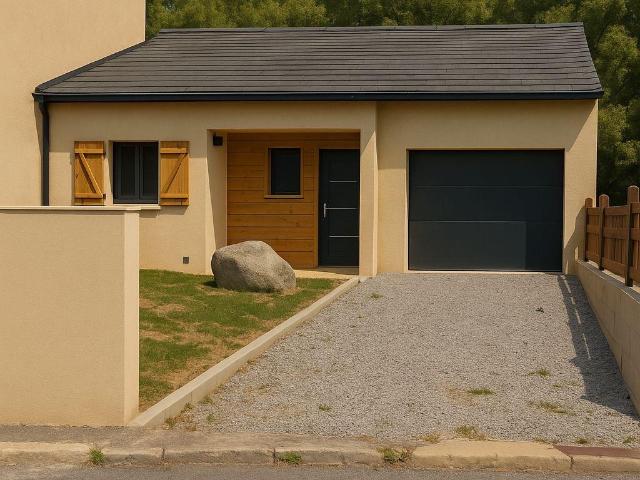 Maison 3 faces T4 plain pied 100m2