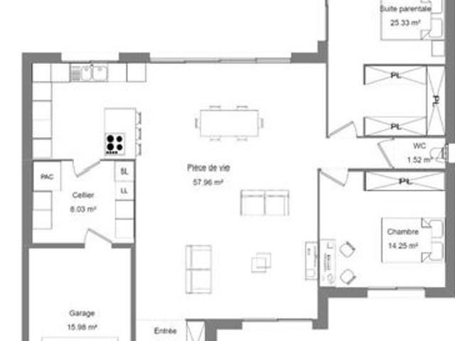 Maison 3 pièces 100 m²