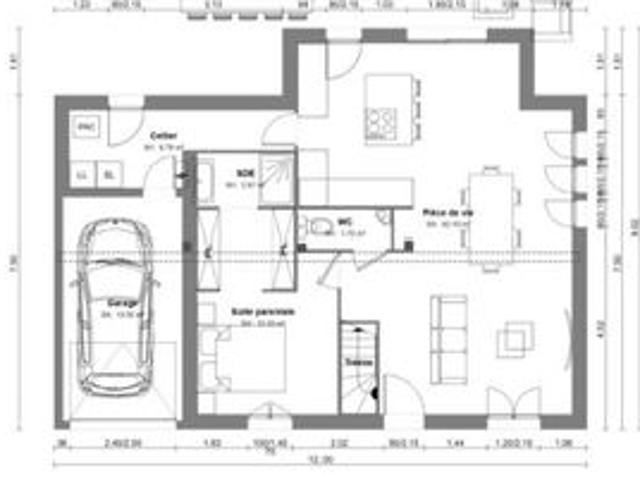 Maison 3 pièces 130 m²