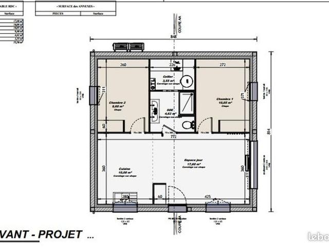 Maison 3 pièces 55 m²