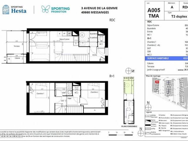 Maison 3 pièces 63 m²