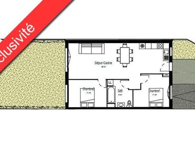 Maison 3 pièces 64 m²