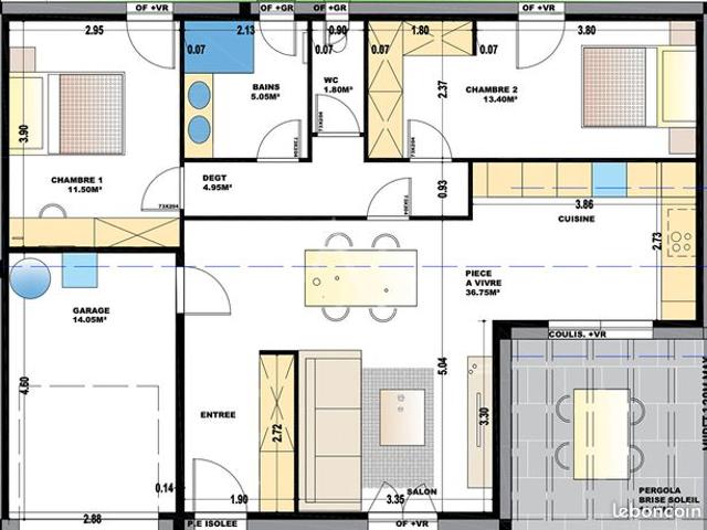 Maison 3 pièces 75 m²