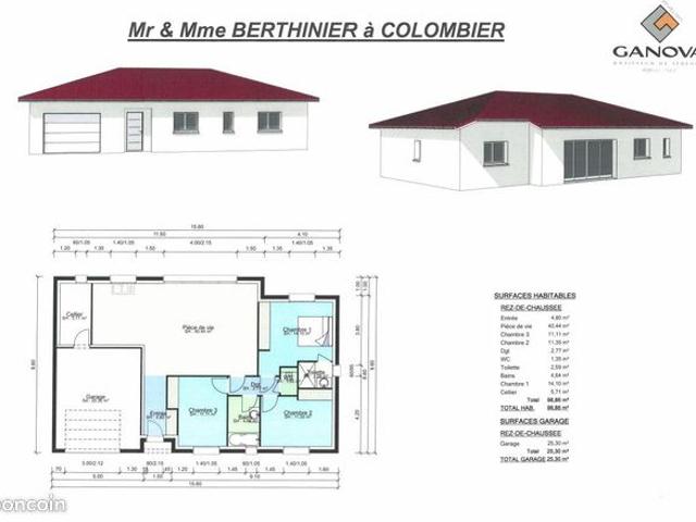 Maison 3 pièces 94 m²