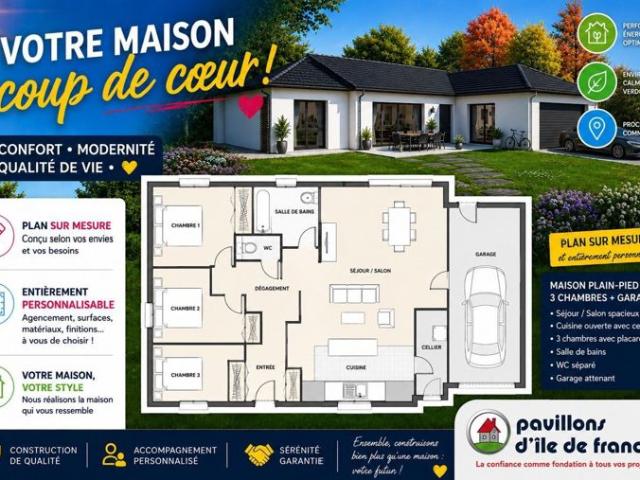 Maison 100 m² avec terrain à CHATEAU THIERRY 02