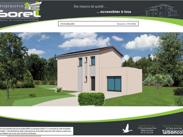 Maison 113.73 m² avec terrain à MILLERY 69
