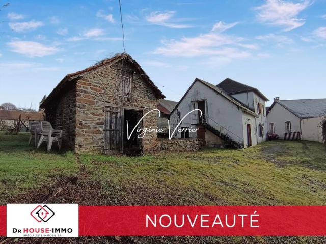 Maison 125 m² T5 + grange 100 m² + four + 1656 m² terrain 19140 Espartignac