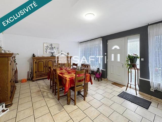 Maison 135 m² – 4 chambres – Grand garage – Terrain 696 m²