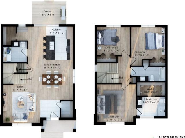 Maison 2 étages neuve à vendre Fabreville 4 chambres #1076