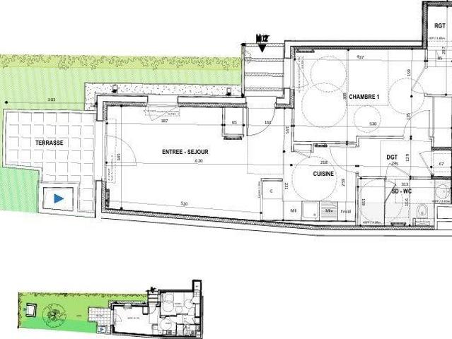 Maison 2 pièces 52 m²