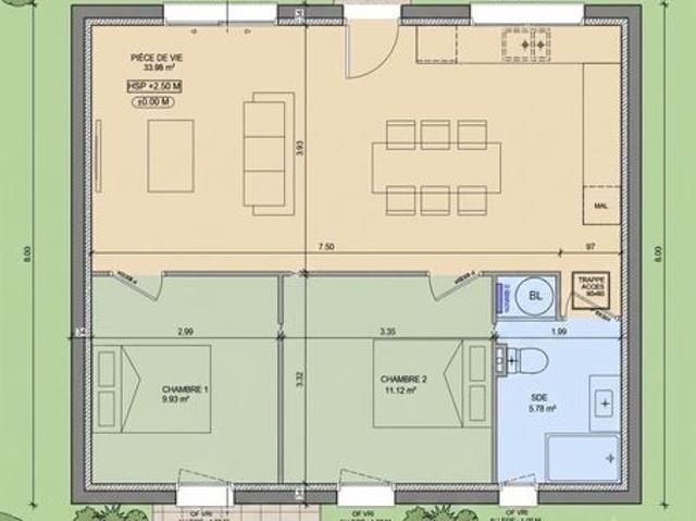 Maison 40 m² Villamee