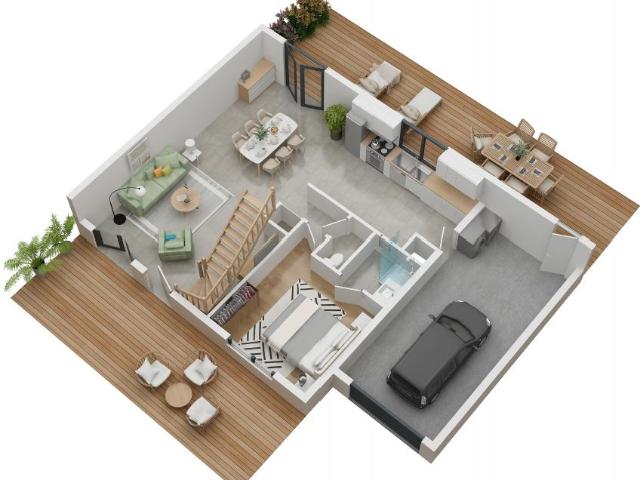 Maison 4 CH garage attenant