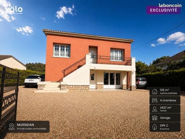Maison 4 chambres avec garage sans travaux à Mussidan
