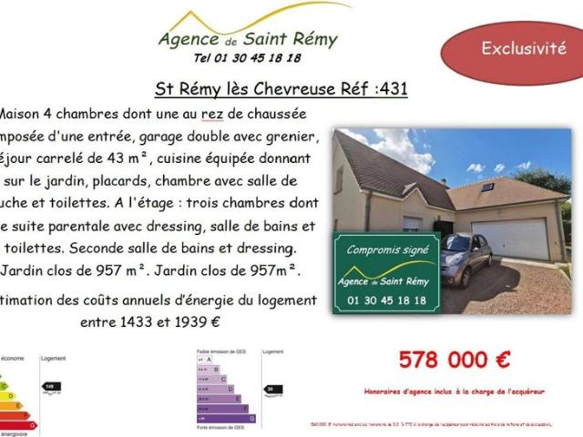 MAISON 4 chambres dont une au rez de chaussée